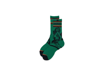 HYSTERIC GLAMOUR Guitar Girl Skater Socks "Green"