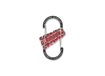 HYSTERIC GLAMOUR Flame Logo Carabiner Keychain "Black"