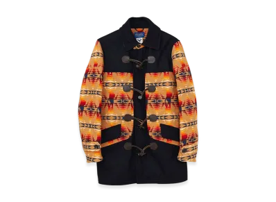 HYSTERIC GLAMOUR Pendleton x Hysteric Stand Collar Duffle Coat "Navy"