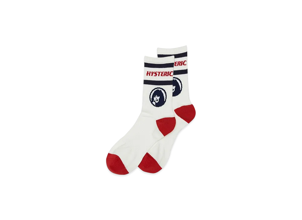 HYSTERIC GLAMOUR Circle Girl Socks "Navy"