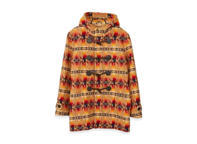 HYSTERIC GLAMOUR Pendleton x Hys Times All-Over Print Duffle Coat "Beige"