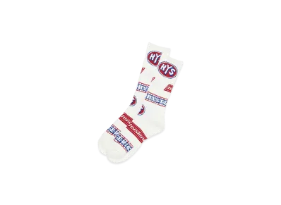 HYSTERIC GLAMOUR Hys Box Skater Socks "White"