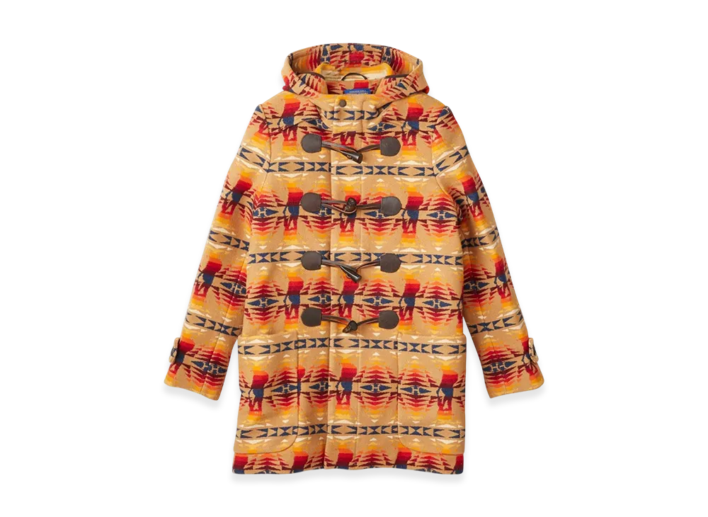 HYSTERIC GLAMOUR Pendleton x Hys Times All-Over Print Duffle Coat "Beige"
