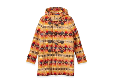 HYSTERIC GLAMOUR Pendleton x Hys Times All-Over Print Duffle Coat "Beige"