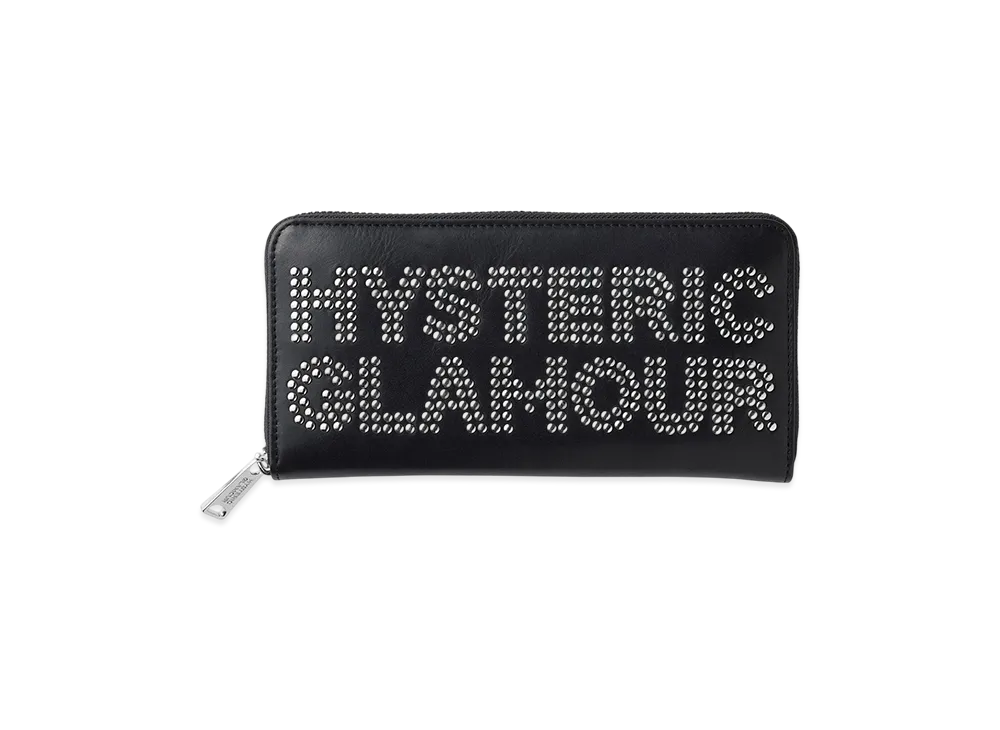 HYSTERIC GLAMOUR Logo Stud Long Wallet "Black"