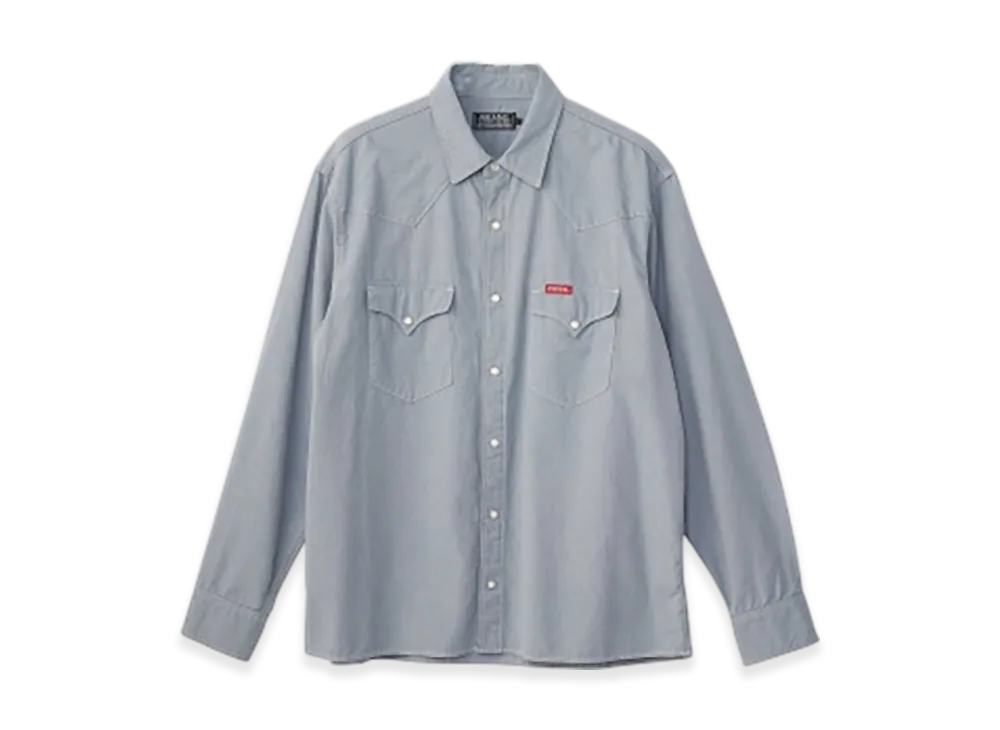 HYSTERIC GLAMOUR Low-Fi Embroidered Western Shirt "Blue"