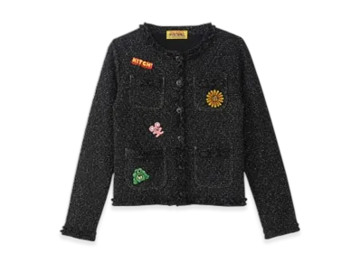 HYSTERIC GLAMOUR Flower Power Embroidered Jacket "Black"