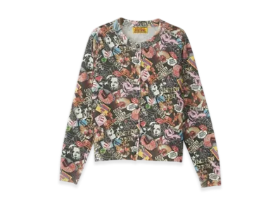 HYSTERIC GLAMOUR Killer Queen Print Cardigan "Multi"