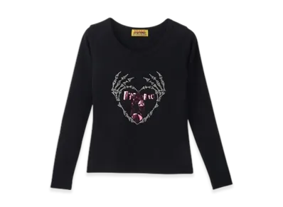 HYSTERIC GLAMOUR Skeleton Hands Chibi T-Shirt "Black"