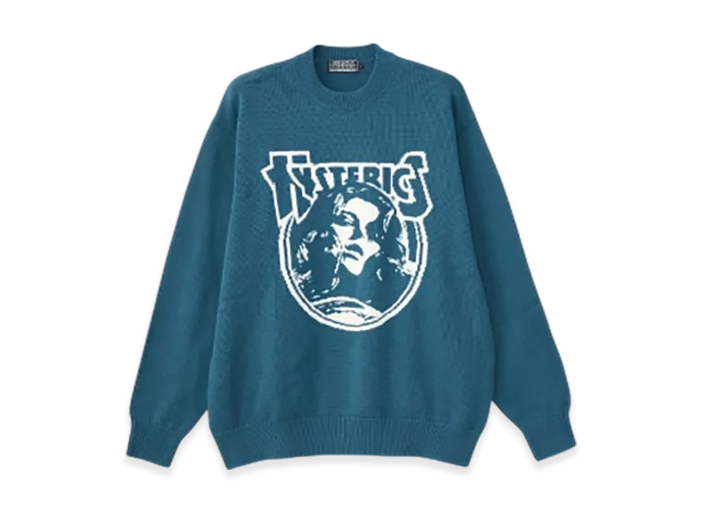 HYSTERIC GLAMOUR Endless Rock Knit Sweater "Blue"