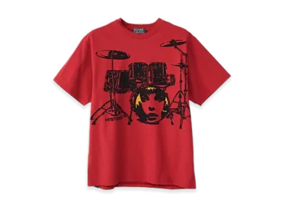 HYSTERIC GLAMOUR Drum Set T-Shirt "Red"