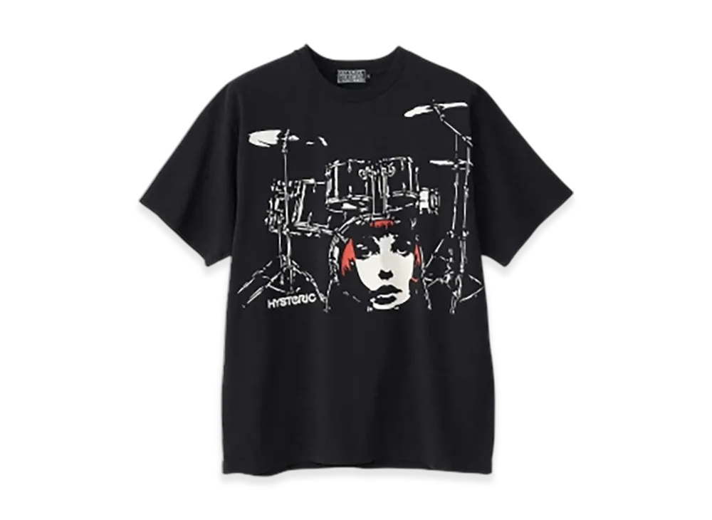 HYSTERIC GLAMOUR Drum Set T-Shirt "Black"