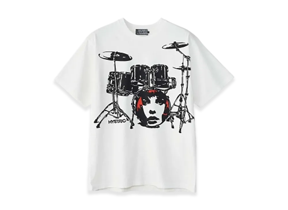 HYSTERIC GLAMOUR Drum Set T-Shirt "White"