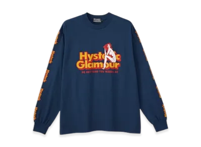 HYSTERIC GLAMOUR Do Anything T-Shirt "Navy"