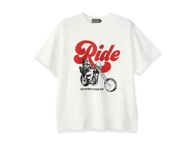HYSTERIC GLAMOUR Ride A Motorcycle T-Shirt "White"