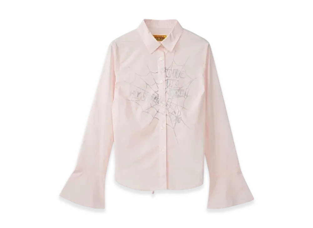 HYSTERIC GLAMOUR Hysteric Spider Lace-Up Frill Cuff Blouse "Pink"