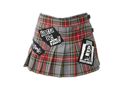 HYSTERIC GLAMOUR Disco Sucks Pleated Shorts "Red"