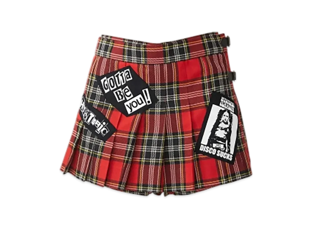 HYSTERIC GLAMOUR Disco Sucks Pleated Shorts "Red"