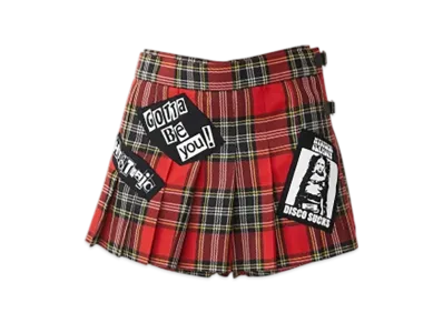 HYSTERIC GLAMOUR Disco Sucks Pleated Shorts "Red"