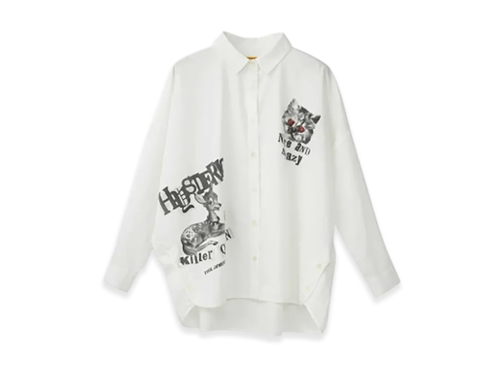 HYSTERIC GLAMOUR Killer Queen Overshirt "White"