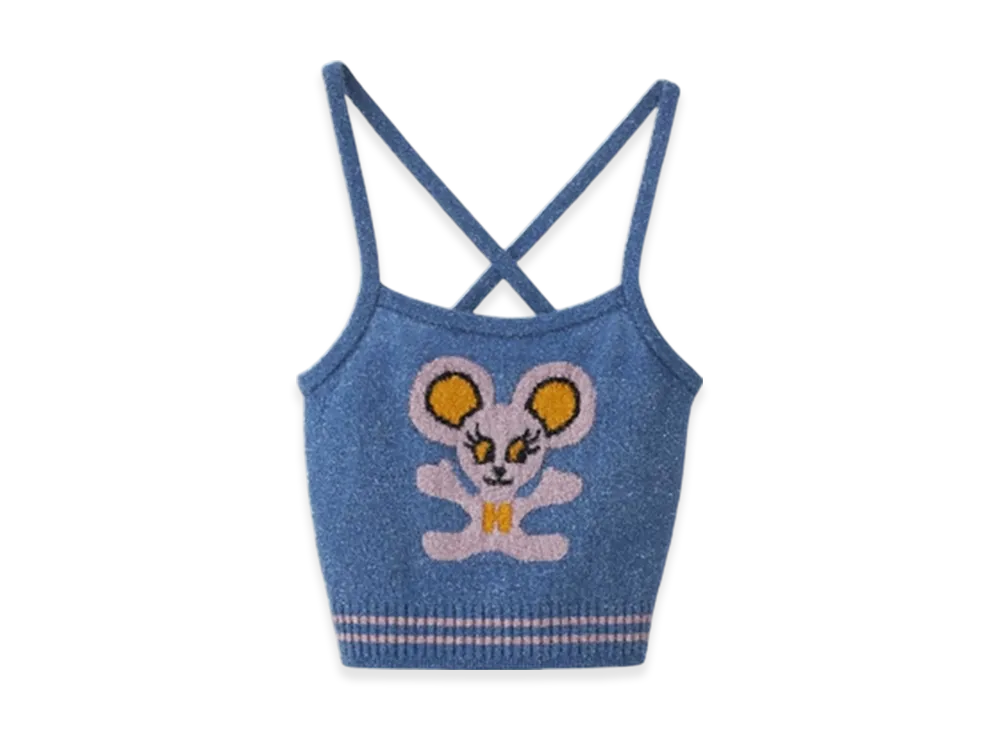 HYSTERIC GLAMOUR Mouse Jacquard Camisole "Blue"