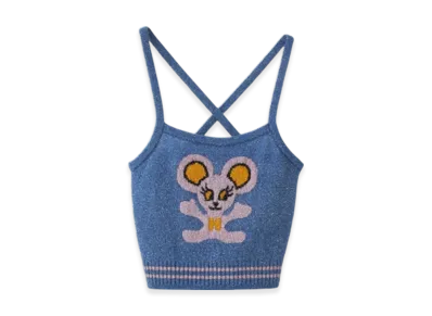 HYSTERIC GLAMOUR Mouse Jacquard Camisole "Blue"
