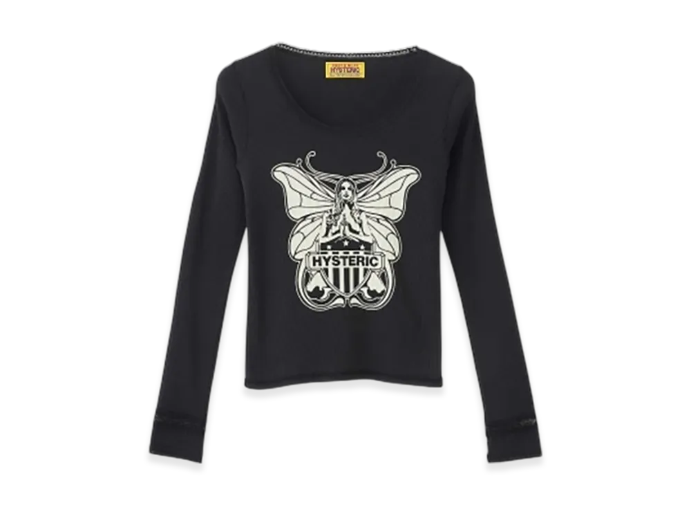 HYSTERIC GLAMOUR Levitated Girl Chibi T-Shirt "Black"