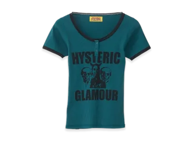 HYSTERIC GLAMOUR Evil Skull Chibi T-Shirt "Green"