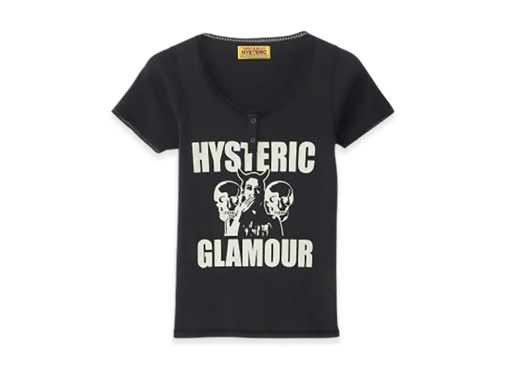 HYSTERIC GLAMOUR Evil Skull Chibi T-Shirt "Black"