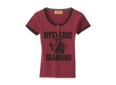 HYSTERIC GLAMOUR Evil Skull Chibi T-Shirt "Red"