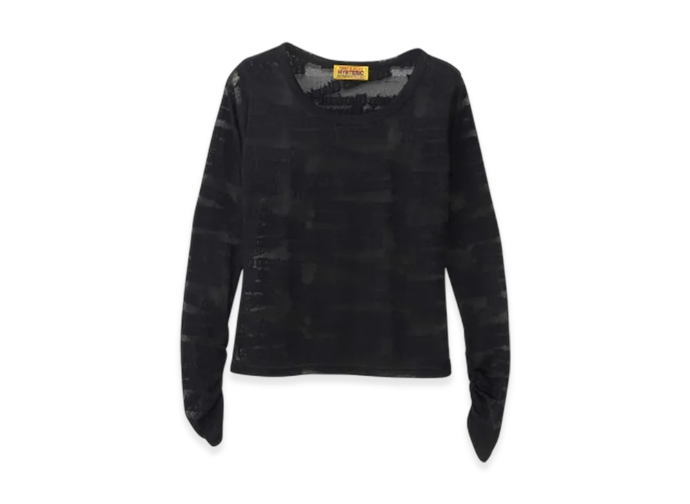 HYSTERIC GLAMOUR Type Logo Jacquard Chibi T-Shirt "Black"