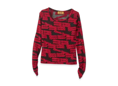 HYSTERIC GLAMOUR Type Logo Jacquard Chibi T-Shirt "Red"