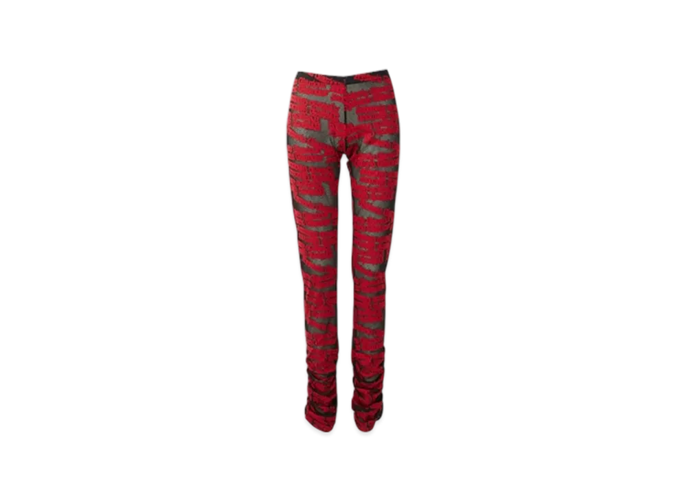 HYSTERIC GLAMOUR Type Logo Jacquard Leggings "Red"