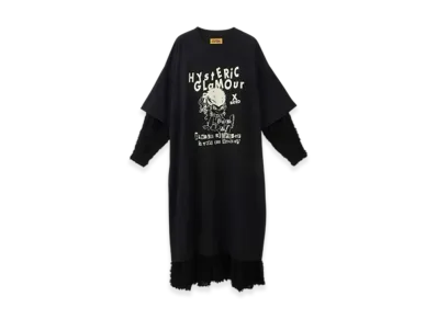 HYSTERIC GLAMOUR Bad Girl Skunk Layered Dress "Black"