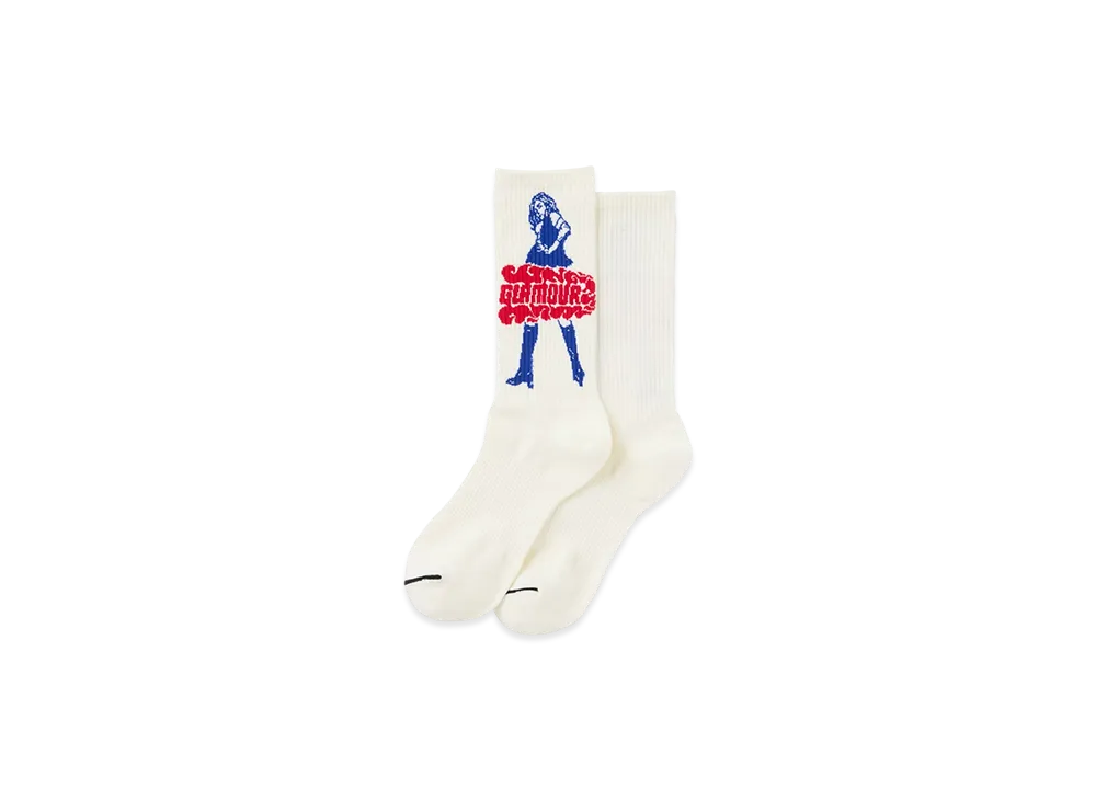 HYSTERIC GLAMOUR Vixen Girl Sports Socks "White"