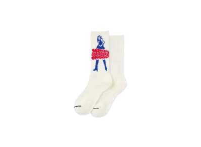 HYSTERIC GLAMOUR Vixen Girl Sports Socks "White"