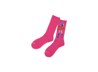 HYSTERIC GLAMOUR Vixen Girl Sports Socks "Pink"