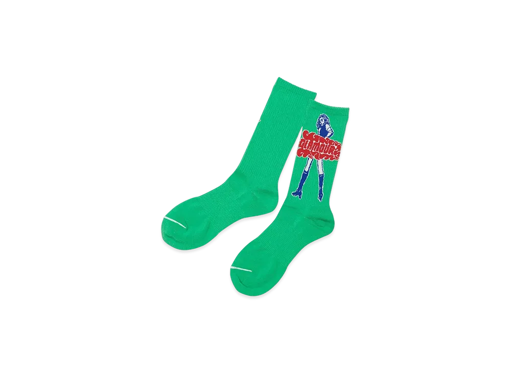 HYSTERIC GLAMOUR Vixen Girl Sports Socks "Green"