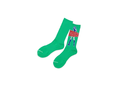 HYSTERIC GLAMOUR Vixen Girl Sports Socks "Green"