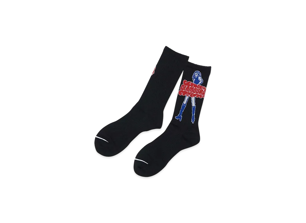 HYSTERIC GLAMOUR Vixen Girl Sports Socks "Black"
