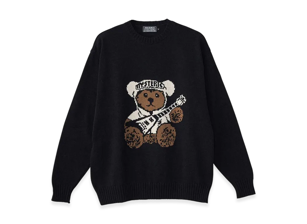 HYSTERIC GLAMOUR Hysteric Teddy Flying V Jacquard Sweater "Black"
