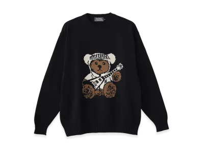 HYSTERIC GLAMOUR Hysteric Teddy Flying V Jacquard Sweater "Black"