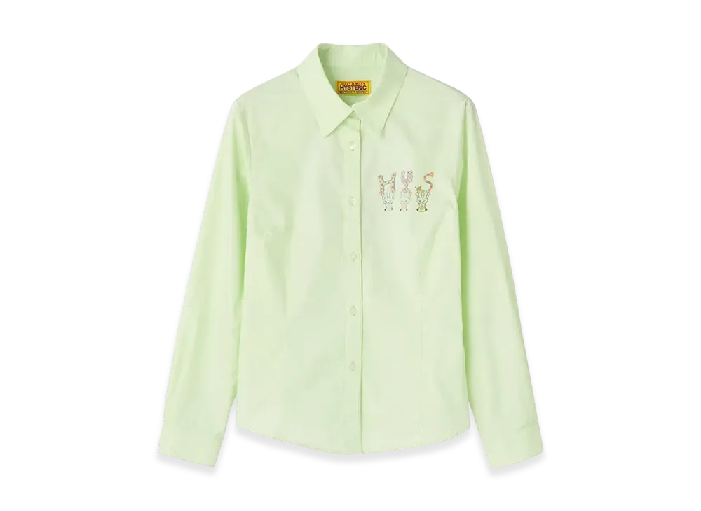 HYSTERIC GLAMOUR Compact Shirt "Light Green"