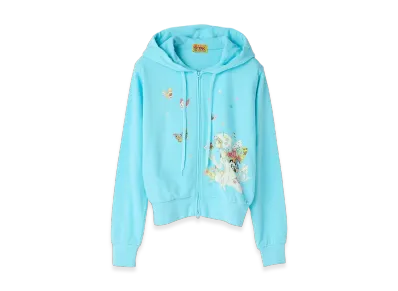 HYSTERIC GLAMOUR Cropped Hoodie "Light Blue"