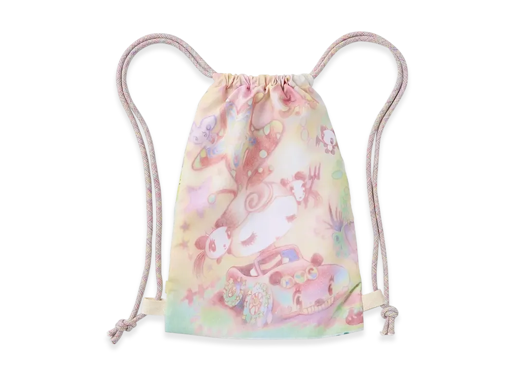 HYSTERIC GLAMOUR Double-Faced Drawstring Bag "Multi"