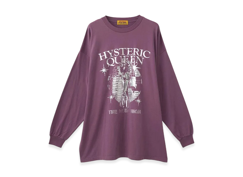 HYSTERIC GLAMOUR HYSTERIC QUEEN Oversized Tee "Purple"