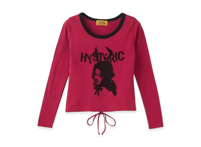 HYSTERIC GLAMOUR BUNNY GIRL Lace-up Chibi Tee "Pink"