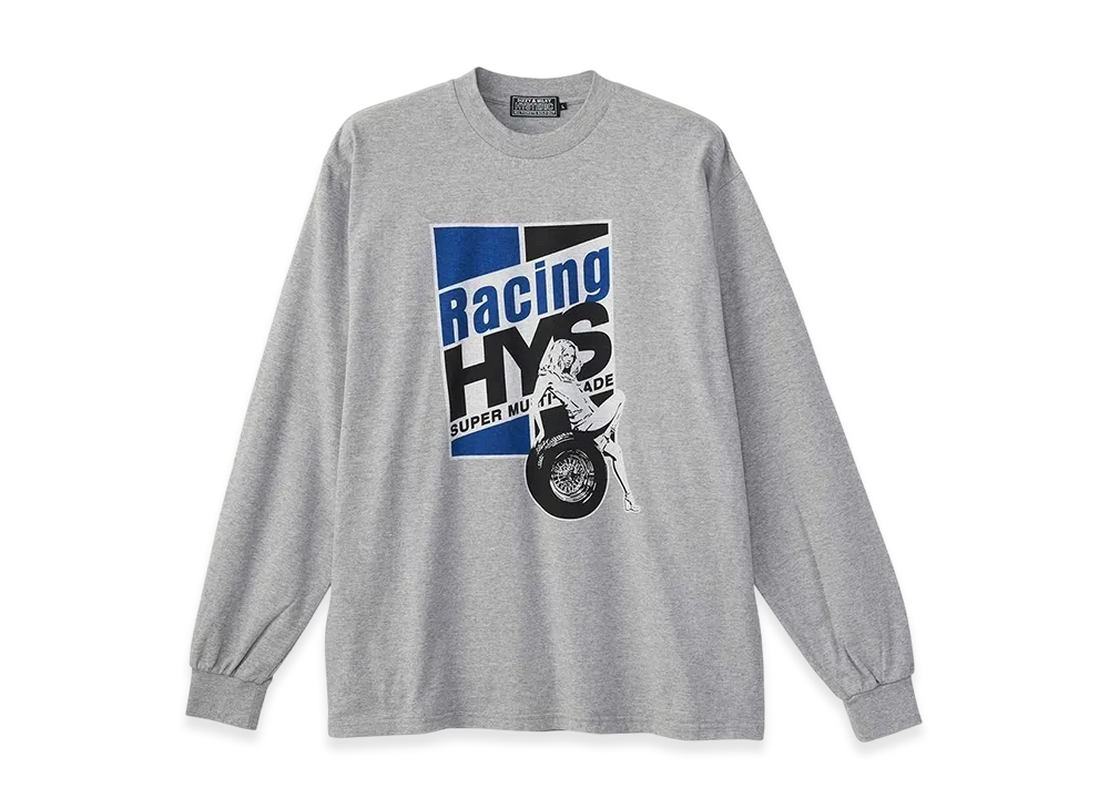 ヒステリックグラマー レーシング HYS Tシャツ "トップグレー"