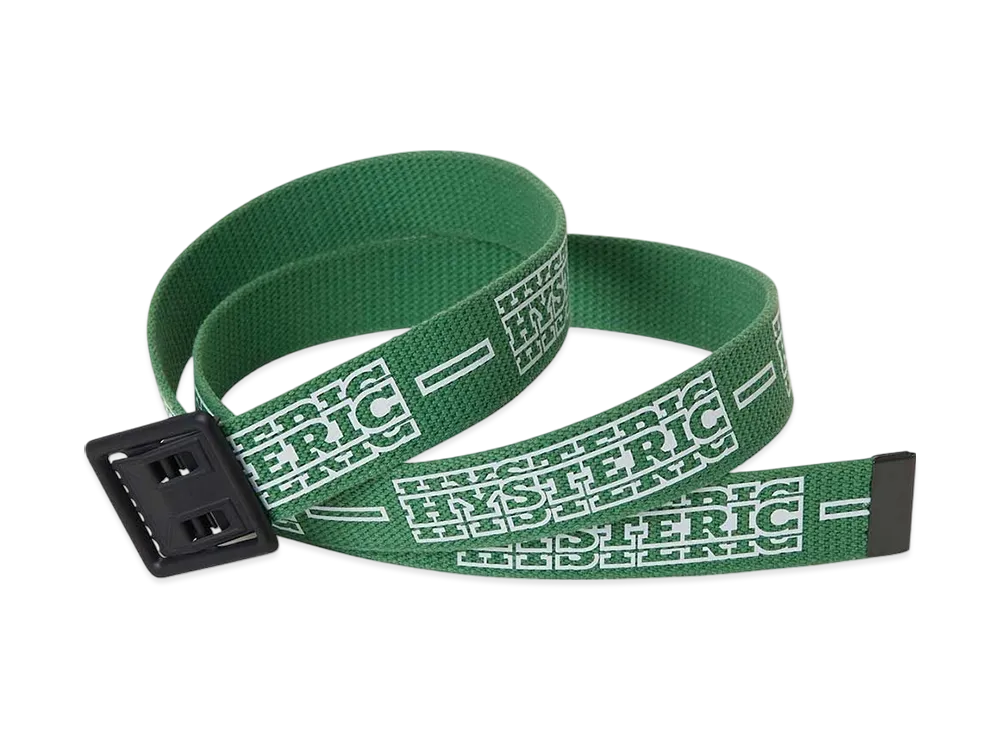 HYSTERIC GLAMOUR STRIPE LOGO Tape Belt "Green"