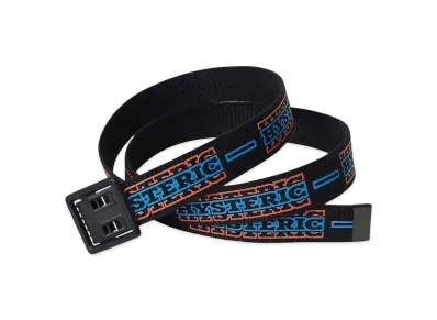 HYSTERIC GLAMOUR STRIPE LOGO Tape Belt "Black"